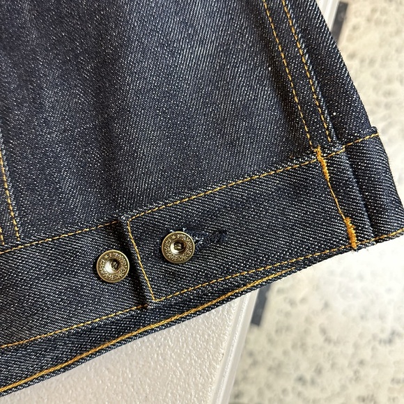 ⭐️ BRAVE STAR ⭐️ Ironside Selvedge DENIM Jacket Work Trucker Biker MADE IN USA - Picture 10 of 14